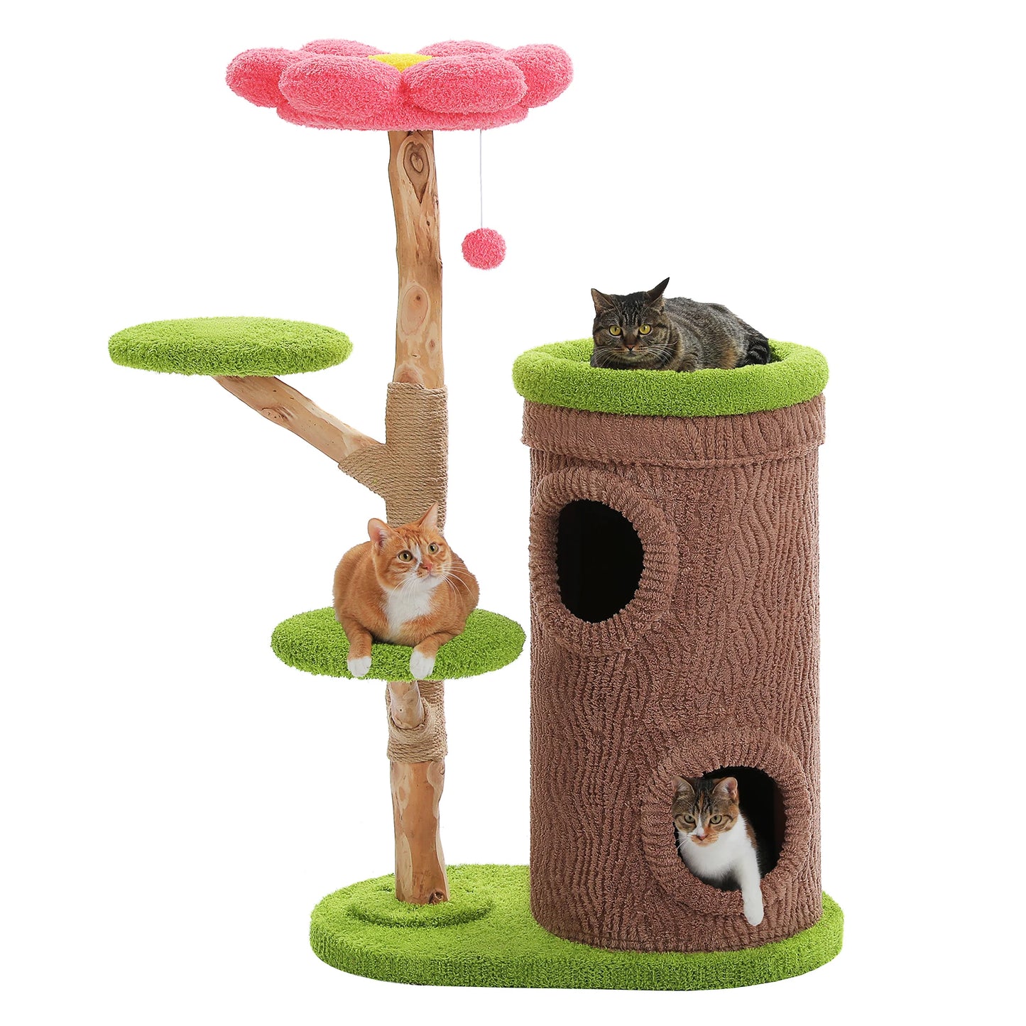 PAWZ Road Cat Tree With Four Condos And Scratching Post