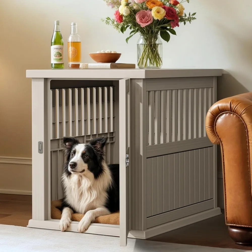Dog Crate Furniture Style Nightstand Side Table Waterproof Indoor Kennel