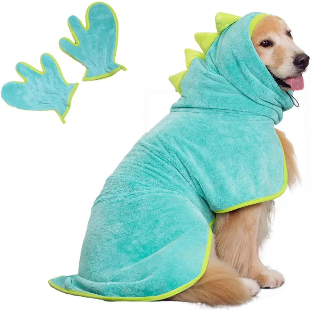 Super Soft Fast Drying Dog Towel Set Microfiber Bath Robe