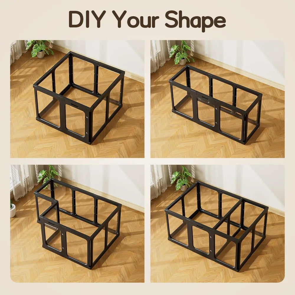 Jalove 12 Pcs Dog Playpen Indoor Easy Assemble Pet Pen