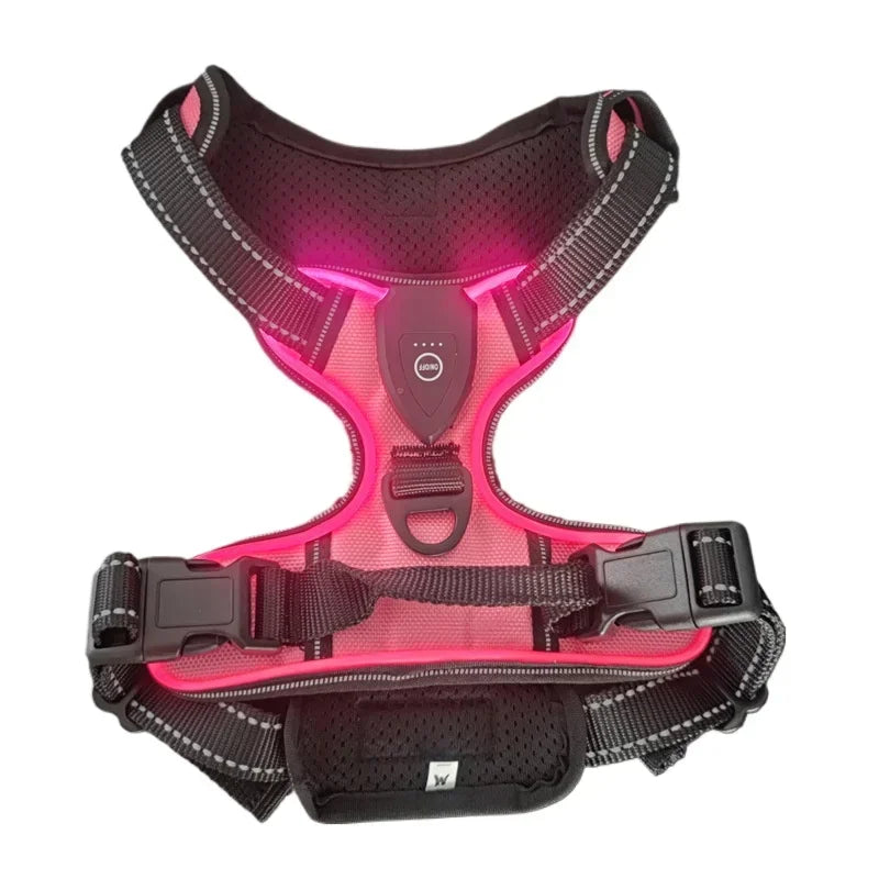 Nonecn LED Luminous Dog Harness No Pull Adjustable Vest