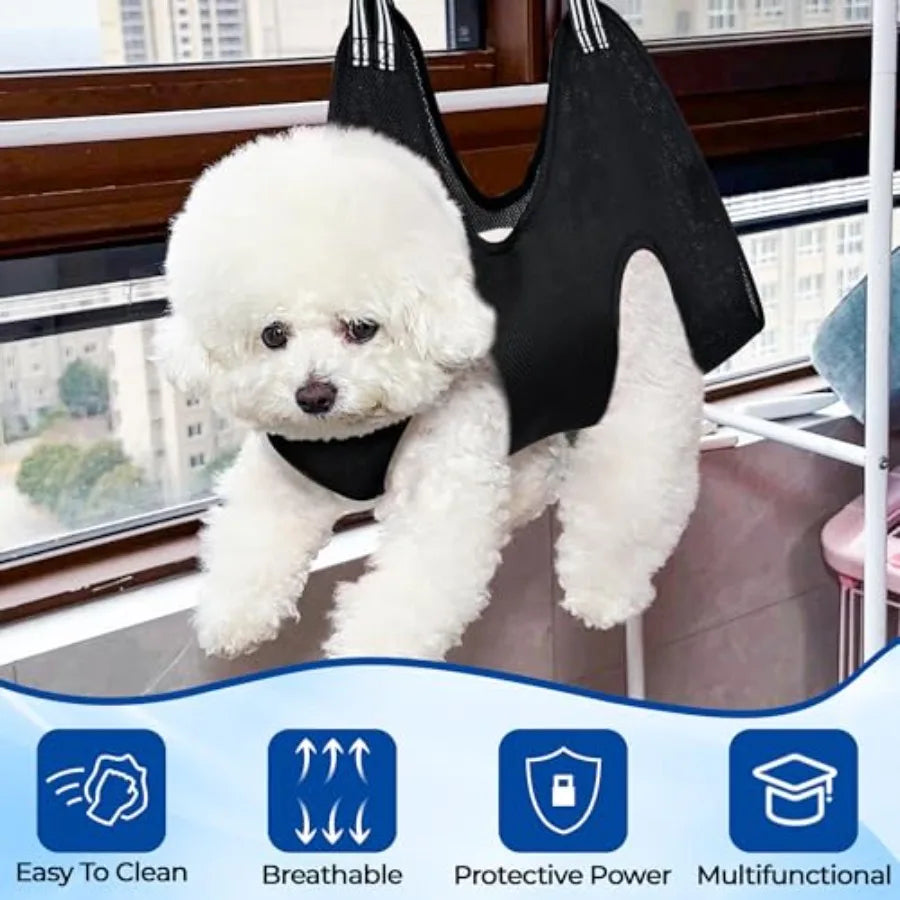 Hign-concerned Pet Grooming Hammock for Cats and Dogs Breathable Mesh