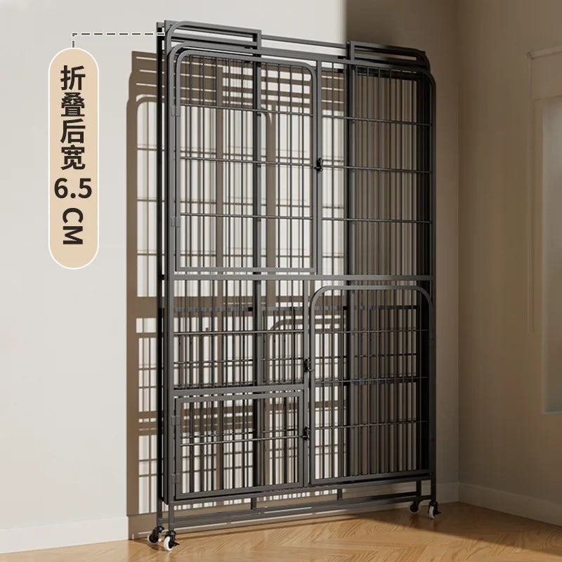 APWIKOGER 4 Tier Cat Playpen Collapsible Kennel With Wheels For Indoor Cats