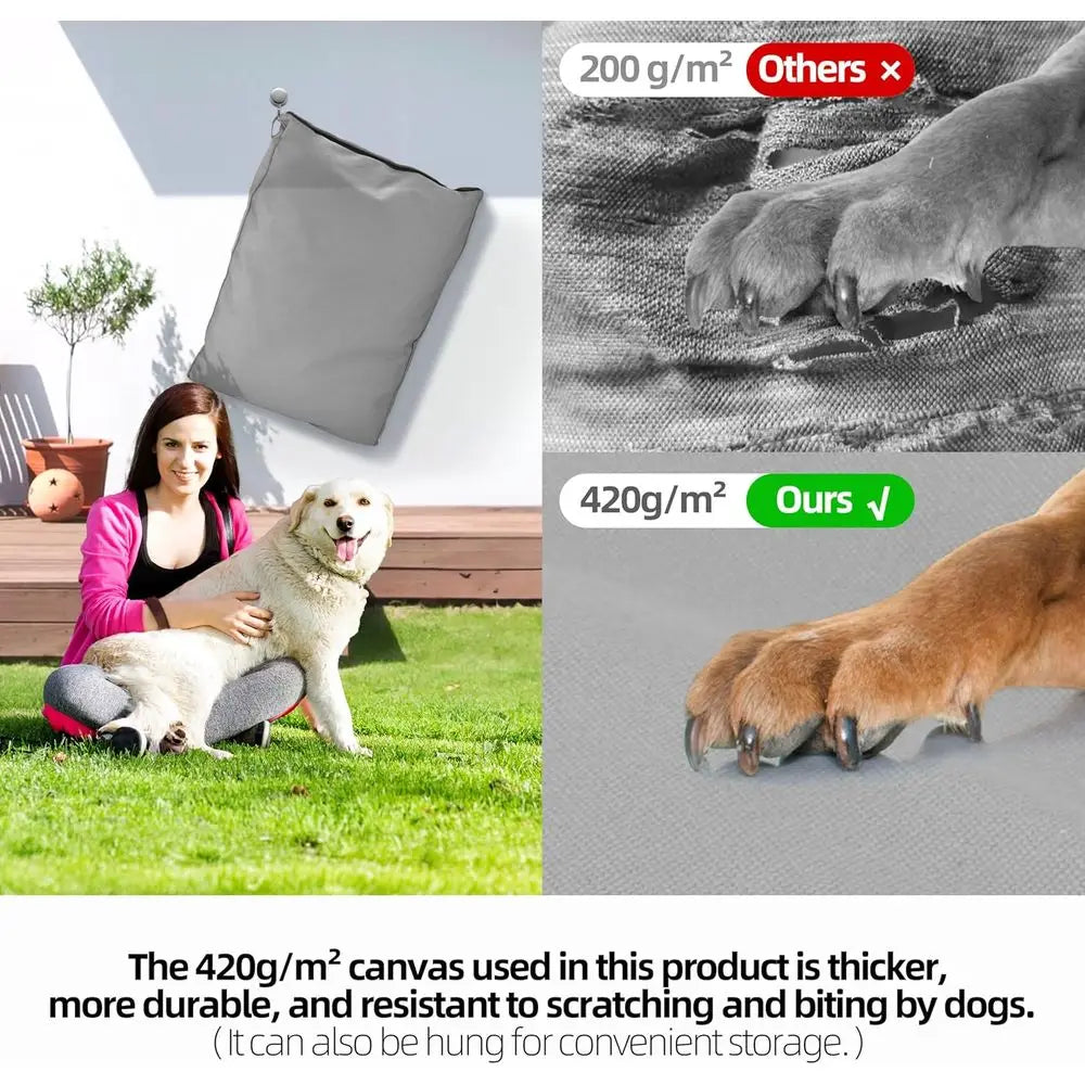 Ultra Durable Waterproof Canvas Dog Bed With Removable Cover Outdoors