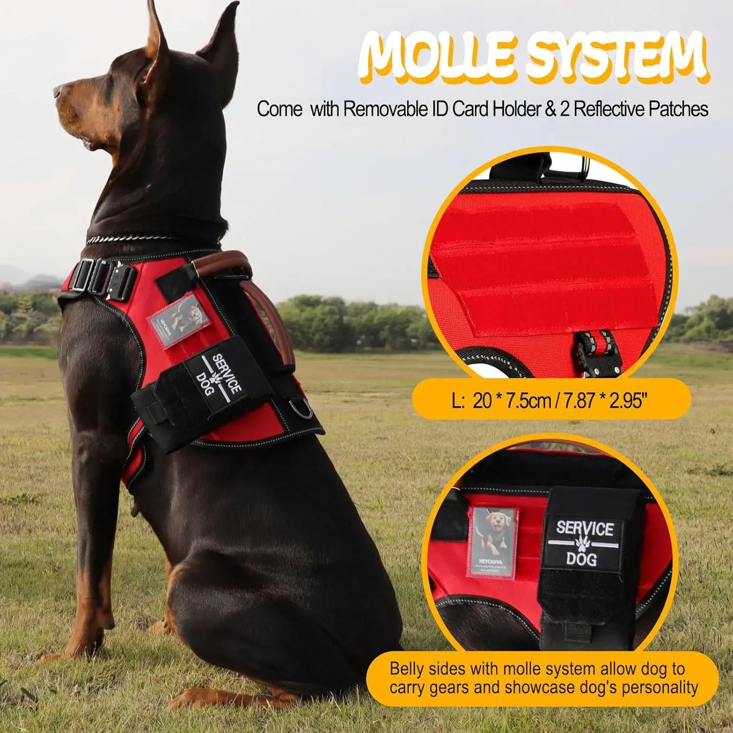 Tactical Dog Harness With Metal Buckles Reflective No Pull Vest For Dogs