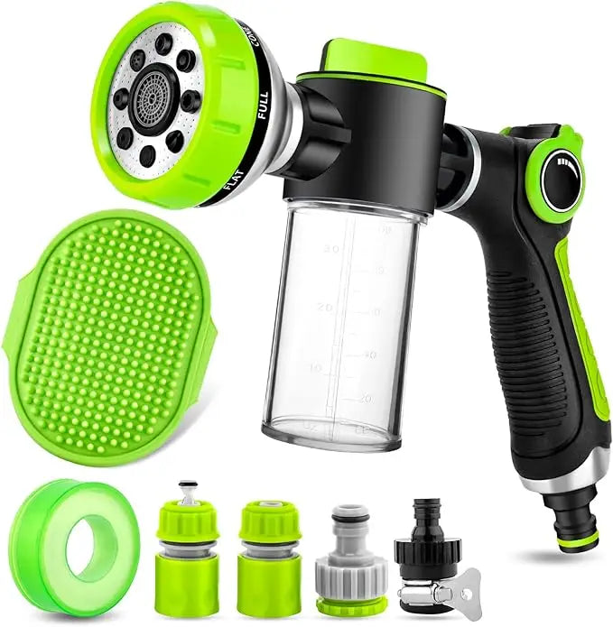 XMSJ Dog Washing Hose Attachment 8-in-1 Sprayer Garden