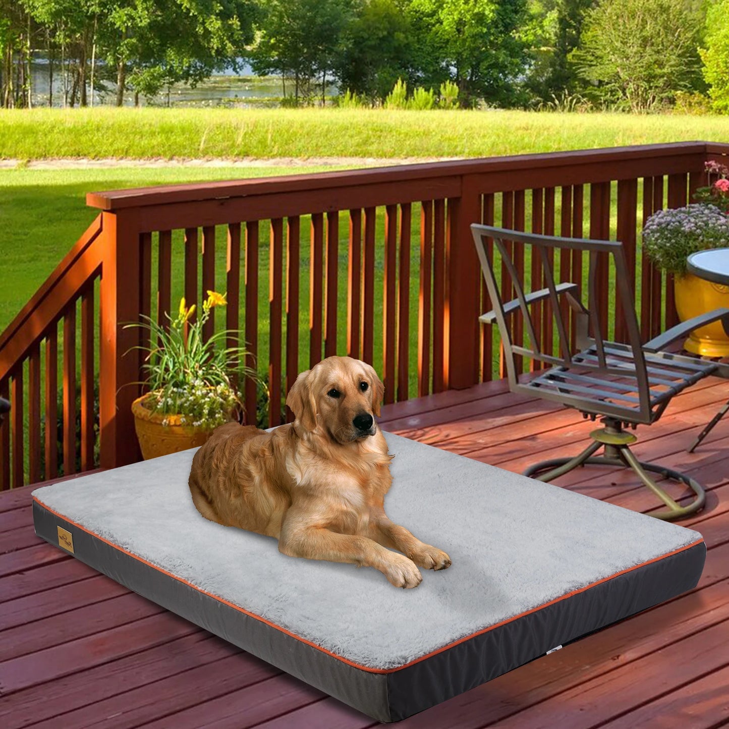 BINGOPAW Orthopedic Dog Bed With Memory Foam Waterproof Removable Cover