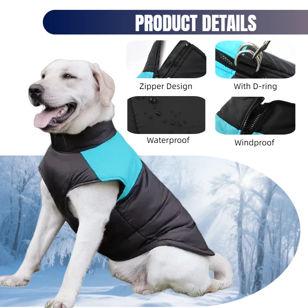 Waterproof Winter Dog Vest Jacket For Small Dogs Warm Coat