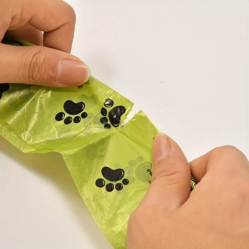 Degradable Dog Waste Bags Thickened Leakproof Portable Rolled For Walks