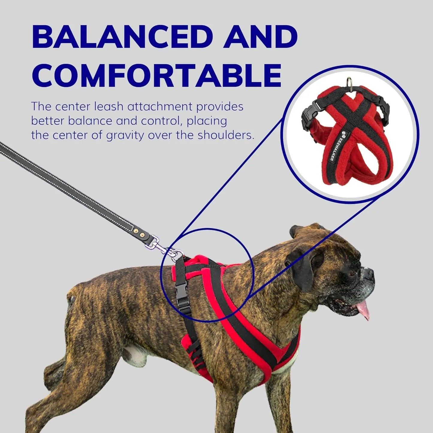 NONEDog No Pull Fleece Lined Harness Vest for Dogs