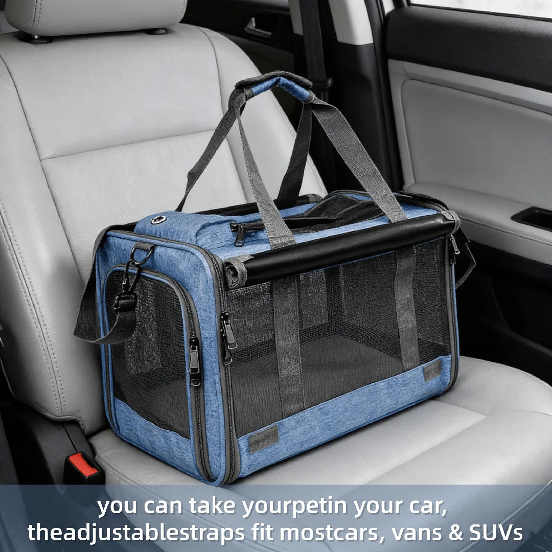 Airline Approved Foldable Pet Travel Cage for Cats and Dogs