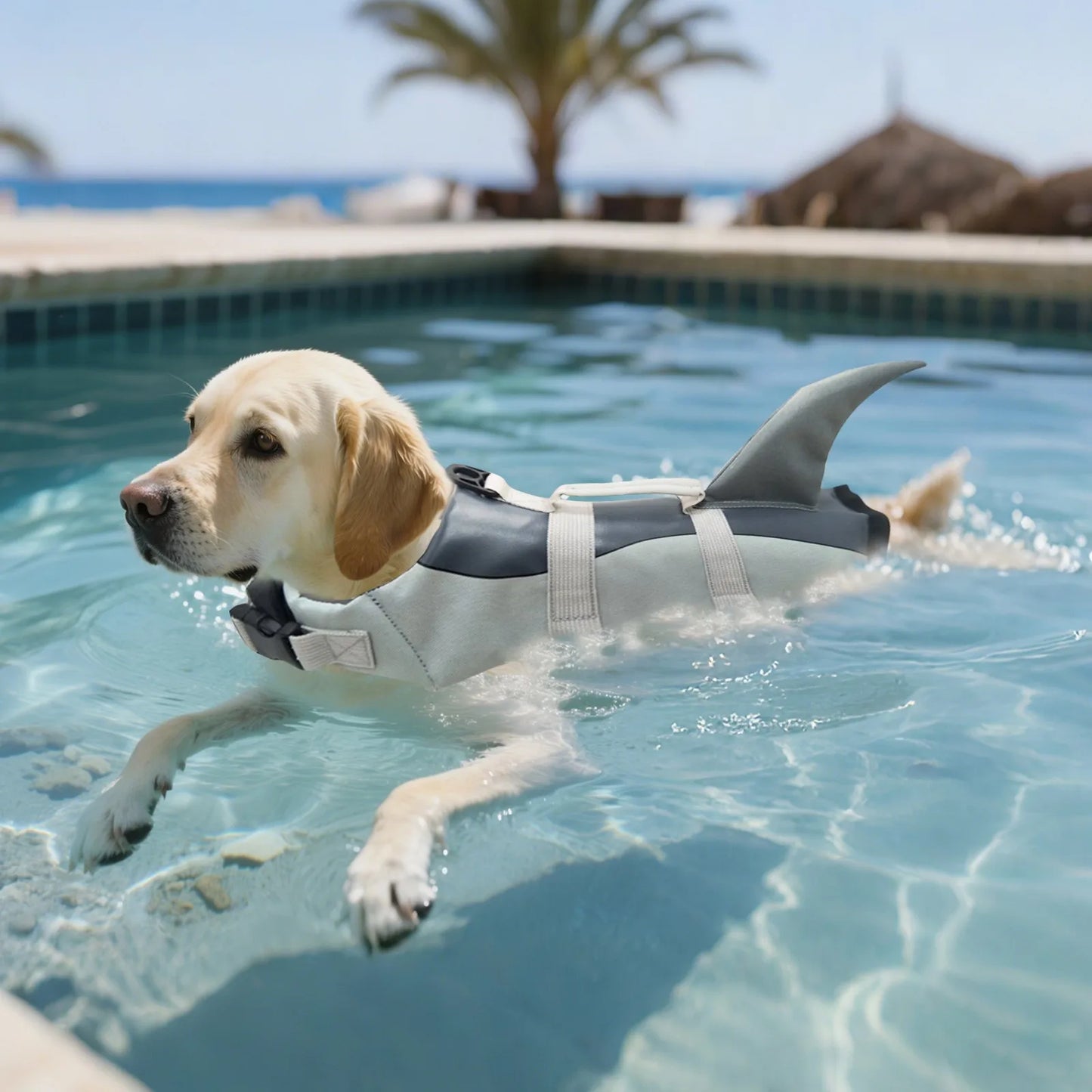 Dog Life Jacket With Handle Buoyancy Vest For Swimming