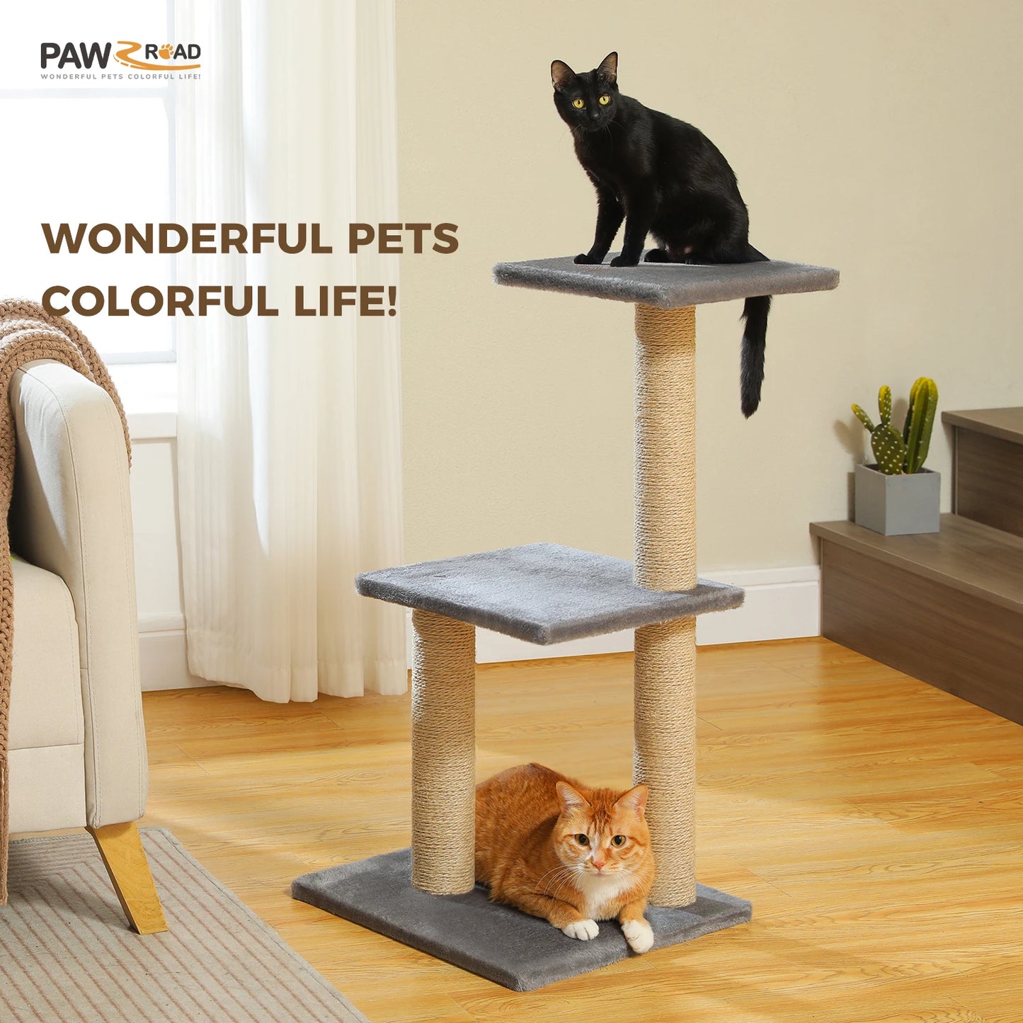 PAWZ Road Cat Tree Tower For Indoor Cats Two Styles