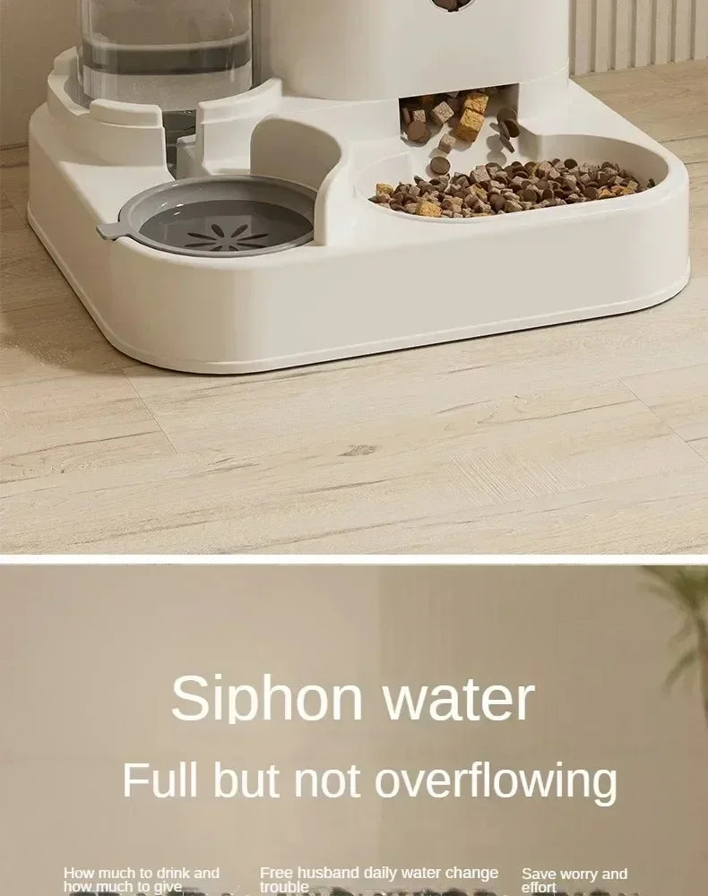 Automatic Pet Feeder And Water Fountain Large Capacity For Pets