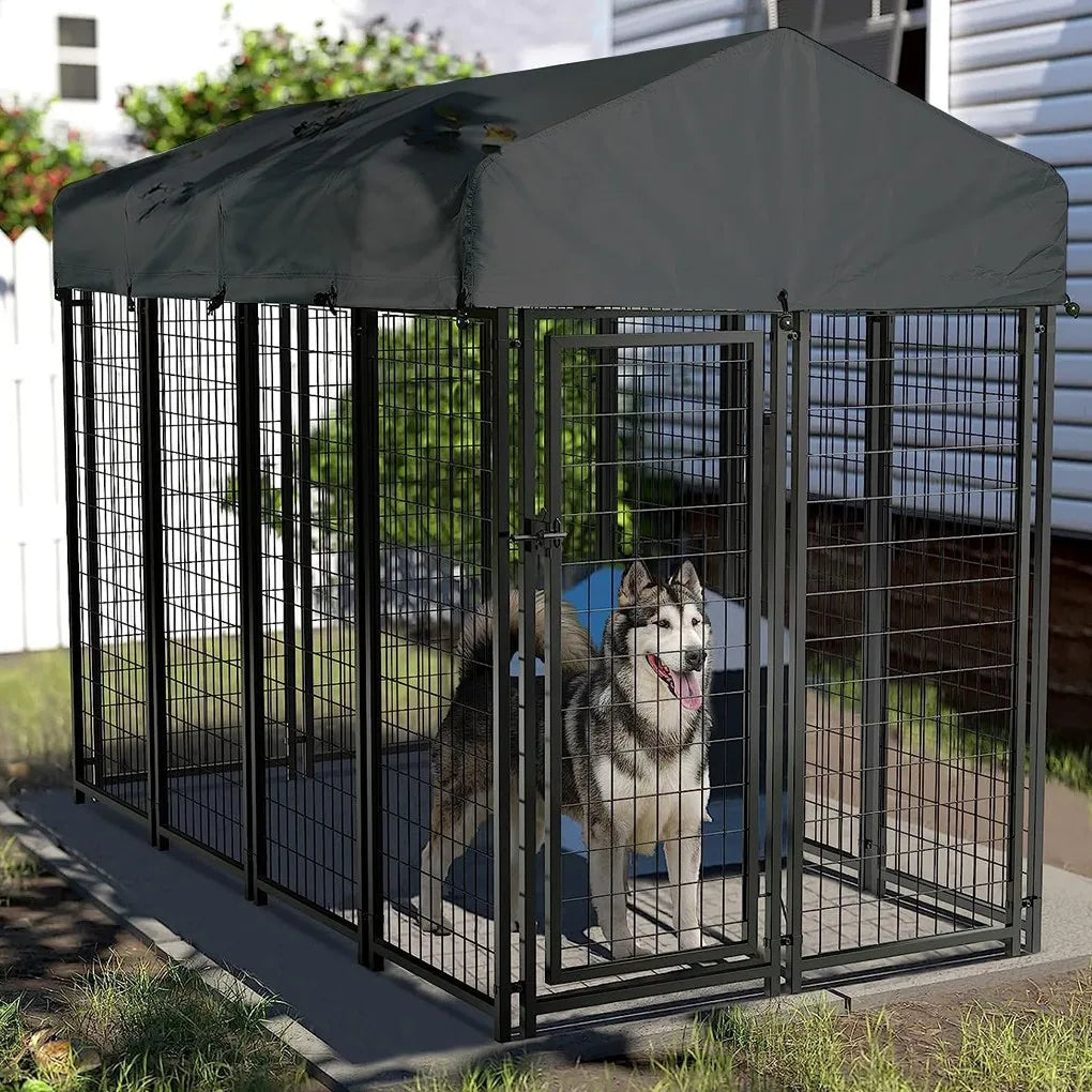 Hign-concerned Luxury Outdoor Dog Kennel Playpen With Roof