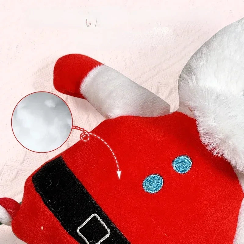 Hign-concerned Pet Christmas Plush Dog Toys Santa Claus Snowman Elk
