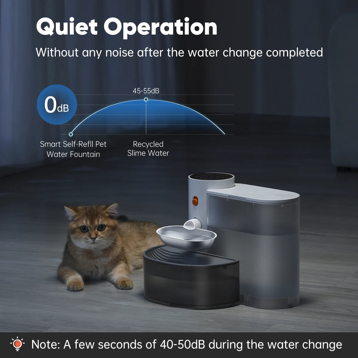 Booteely Stainless Steel Cat Water Dispenser Pouring Bowl