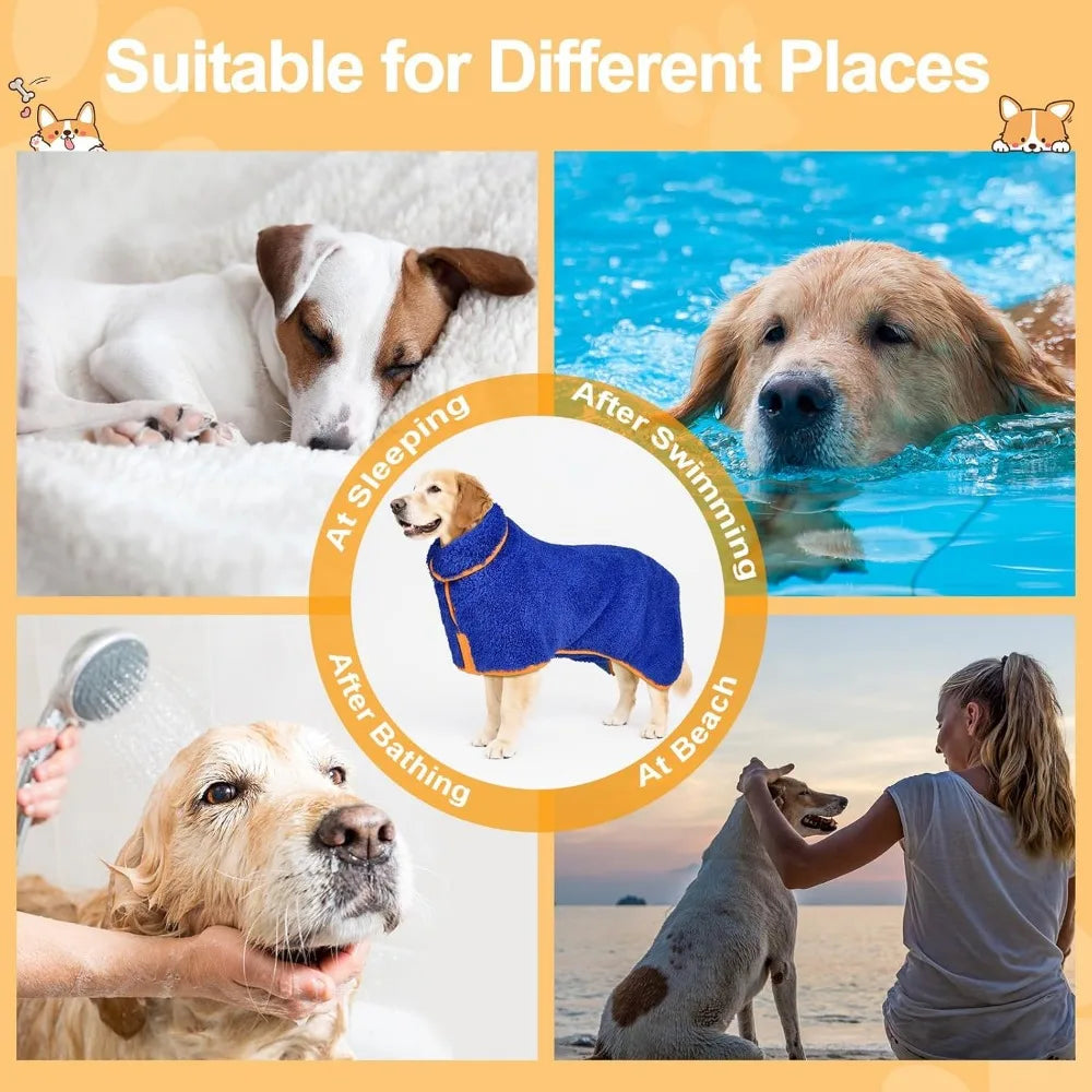 Bienbee Quick Dry Dog Bathrobe Absorbent After Bath