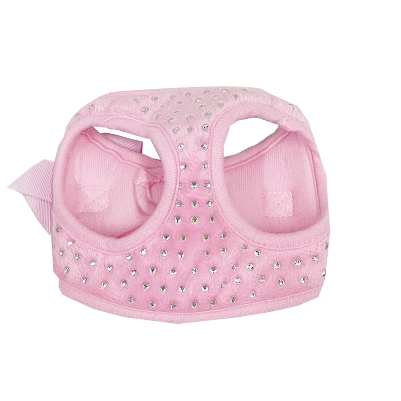 NONECN Diamond Decoration Soft Breathable Dog Chest Harness Vest