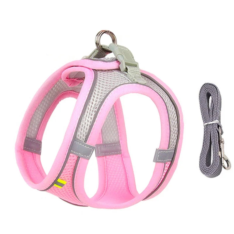 Puppy Harness Set Adjustable Dog Harness Vest With Leash