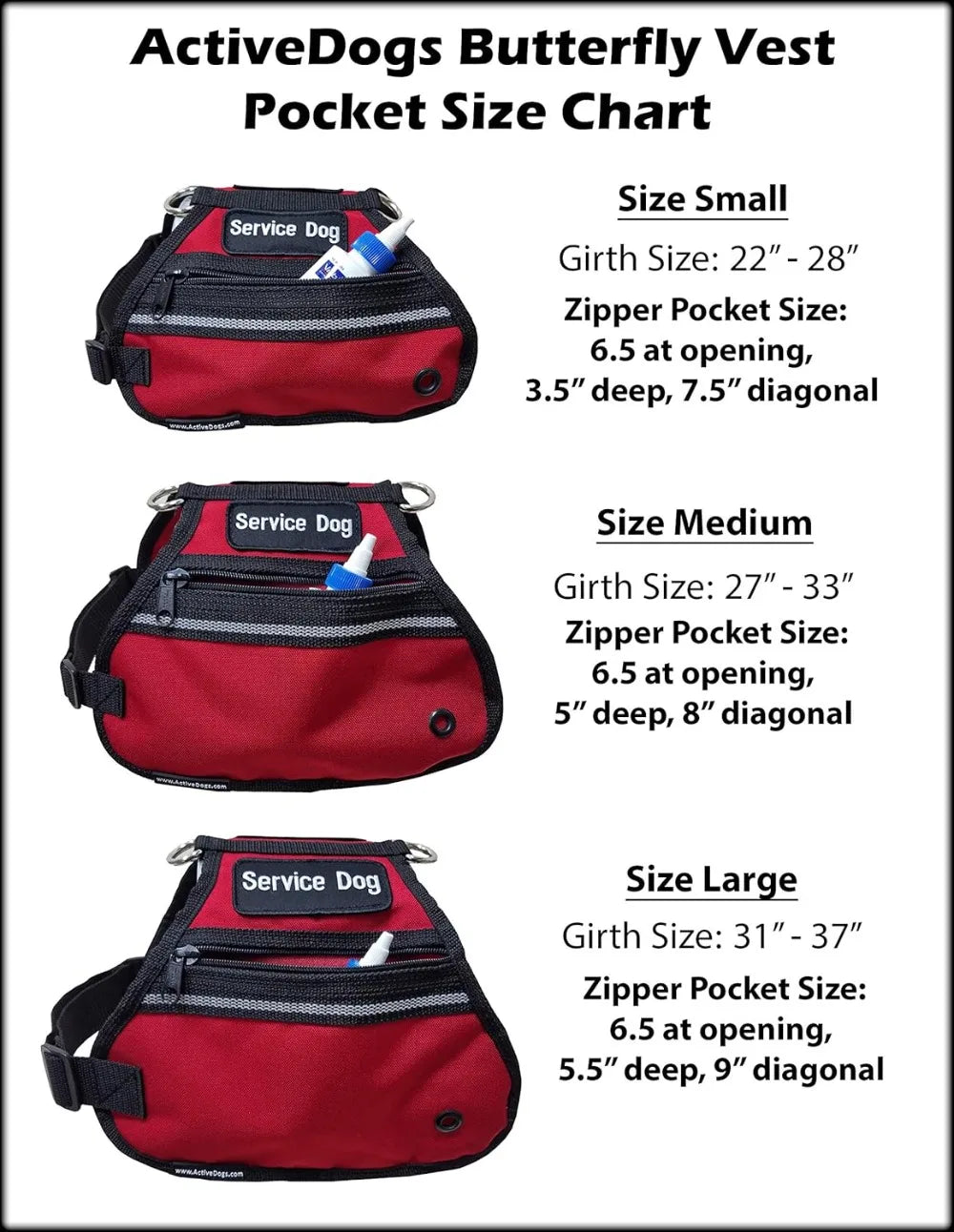 Service Dog Vest With Adjustable Straps And Zippered Pockets Poop Bag Grommet