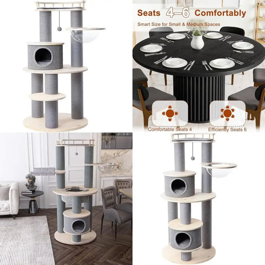 Elegant Cat Tower In Deluxe Climbing Frame Style Indoor Use