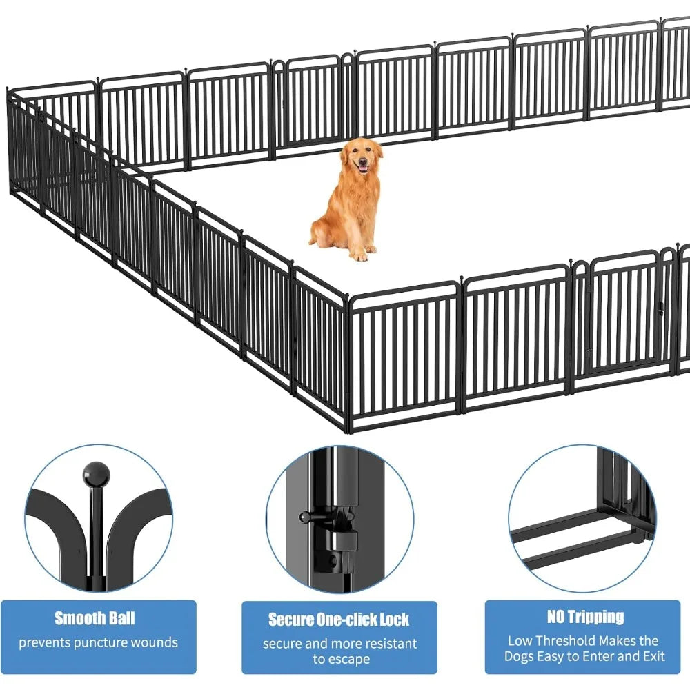 DAFIFY Thickened Dog Playpen Portable Outdoor Yard Fence