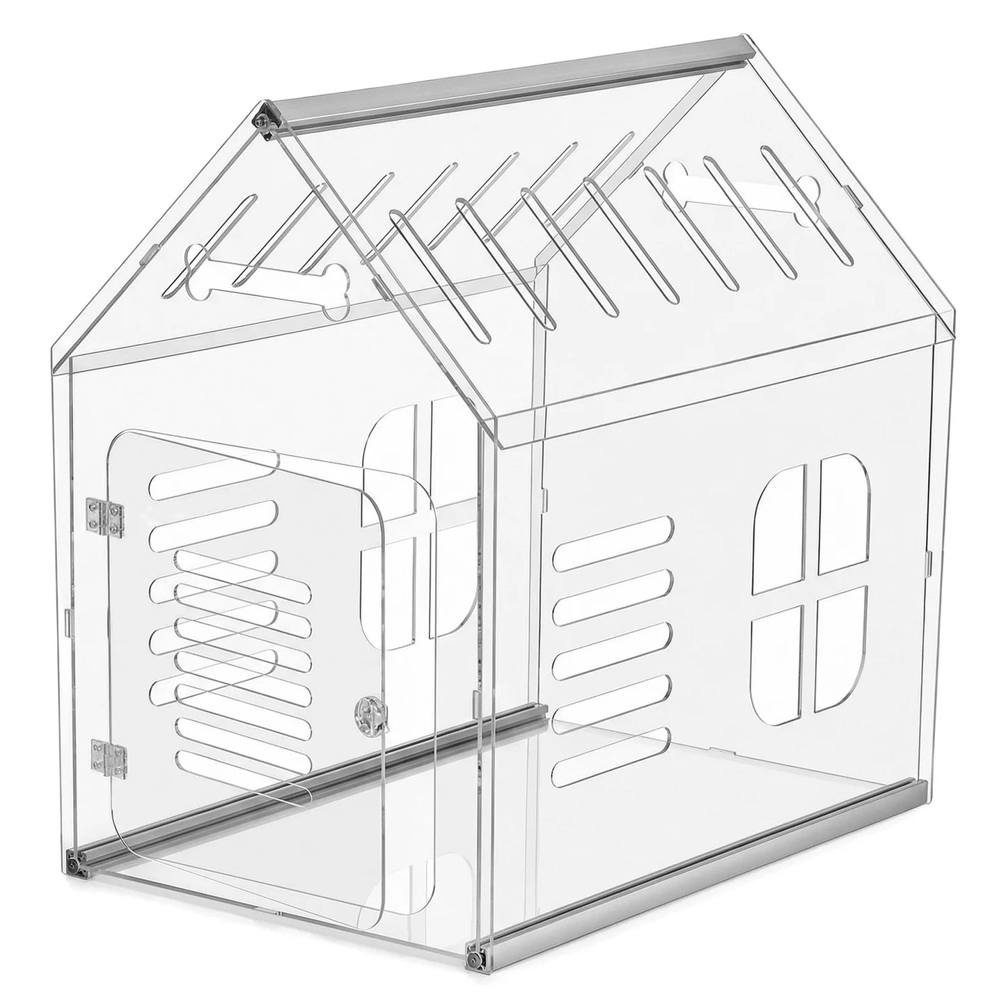 Acrylic Indoor Dog Kennel Lockable Ventilated Cage