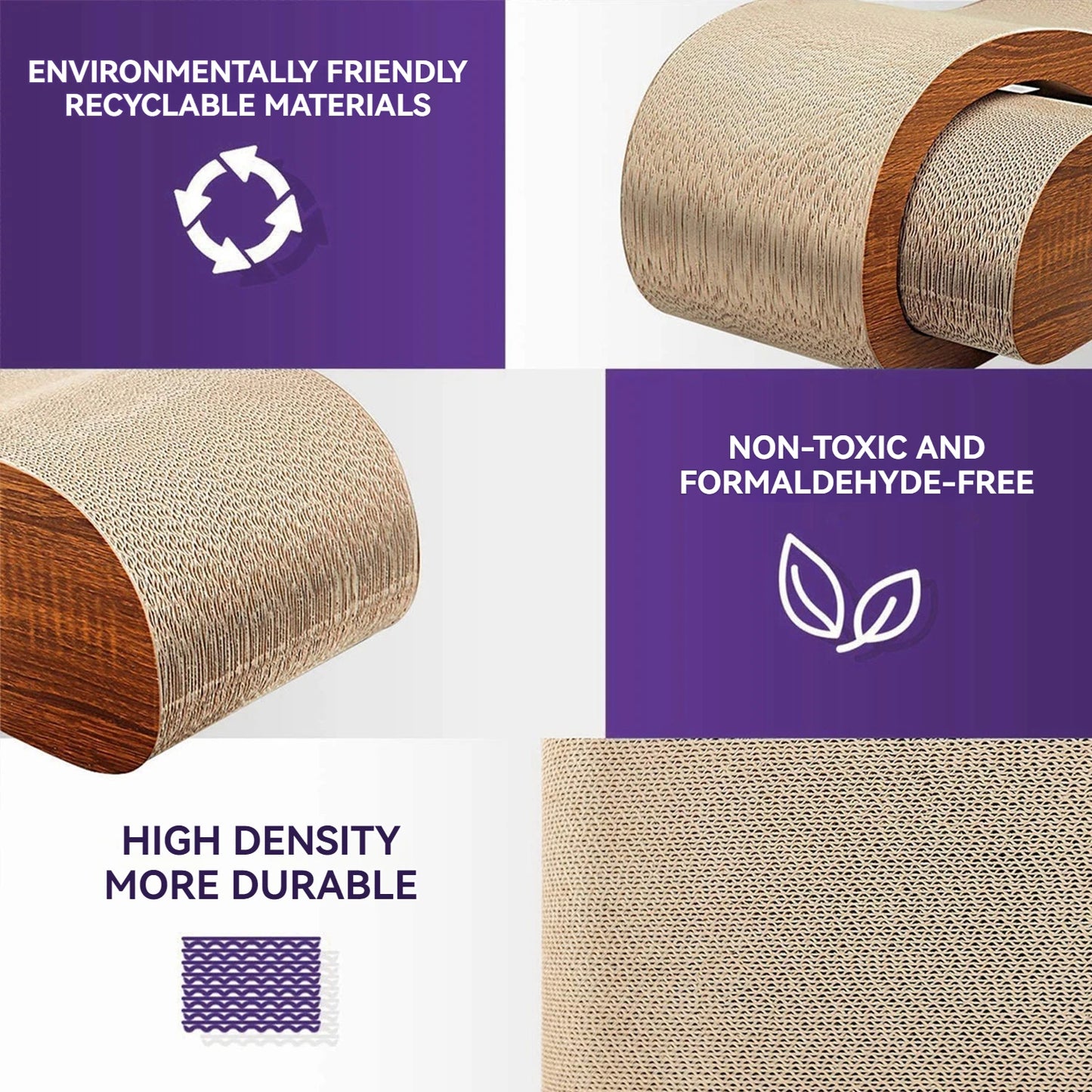 Cat Scratcher 2 In 1 Lounge Bed Reversible Wood Post