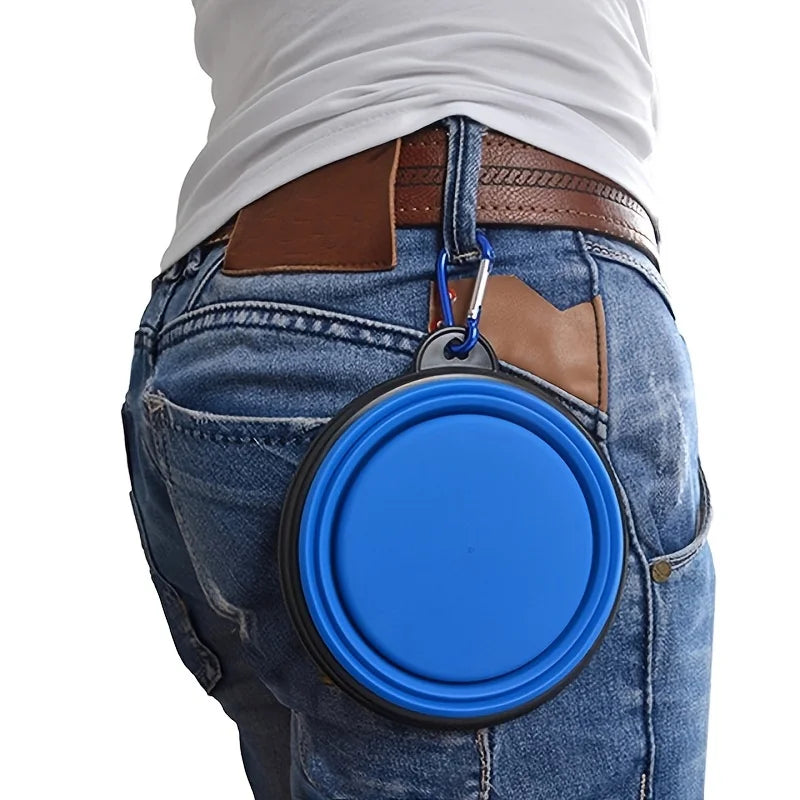 Portable Cat And Dog Food Bowl TPR Silicone Collapsible
