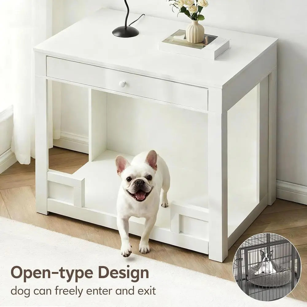Multi Functional Dog Crate Furniture With Storage And TV Stand
