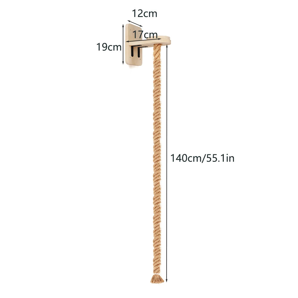 PETRAVELCN Cat Climbing Shelf And Rope Tree Mounted Scratching Post