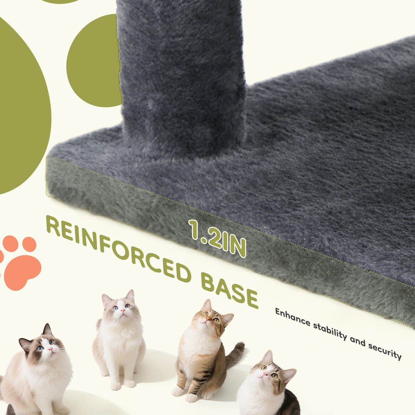 JHK Multi Level Cat Tree Tower With Condo Sisal Posts