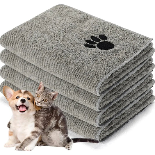High Concerned Microfiber Dog Towels 4 Pack Absorbent Quick Dry