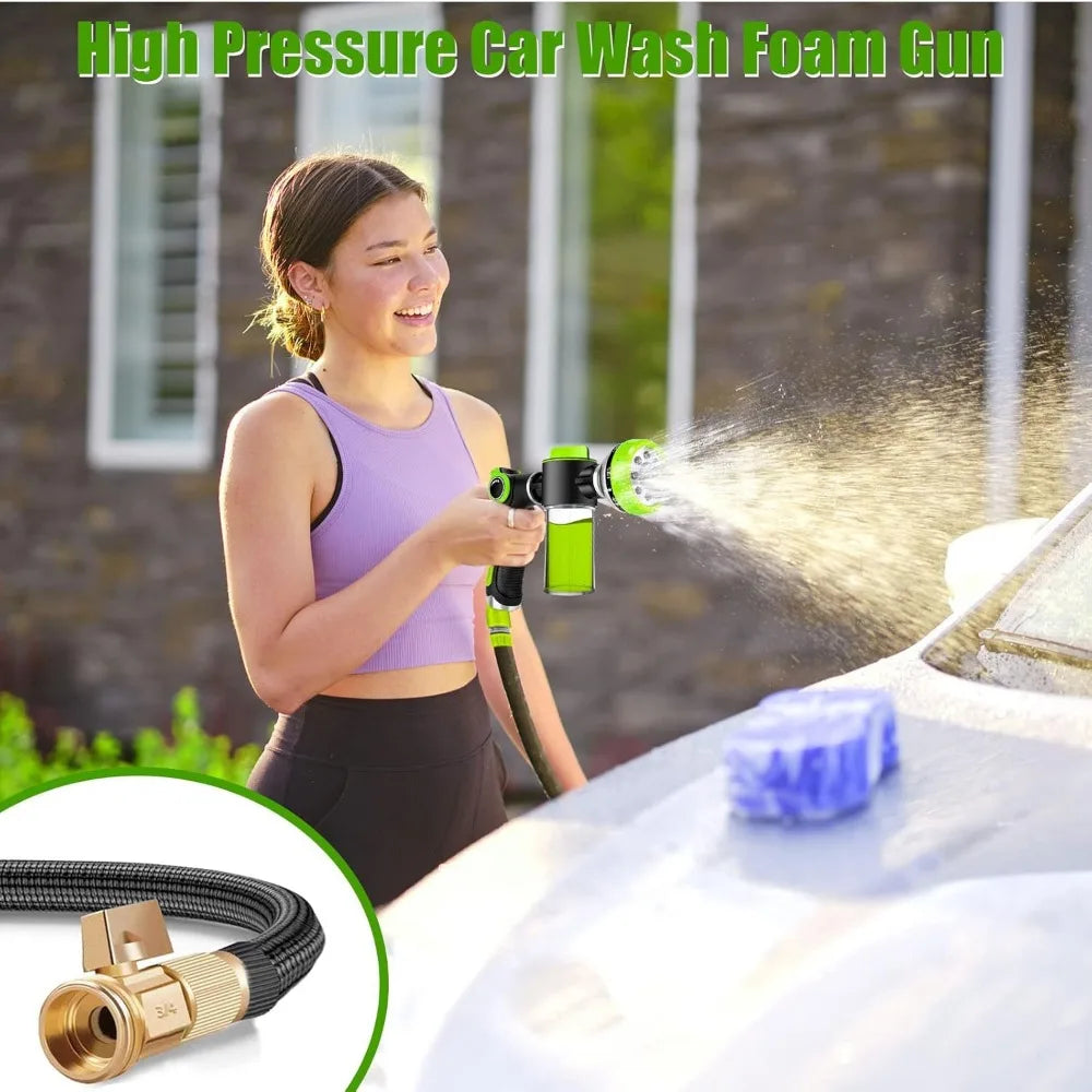 XMSJ Dog Washing Hose Attachment 8-in-1 Sprayer Garden