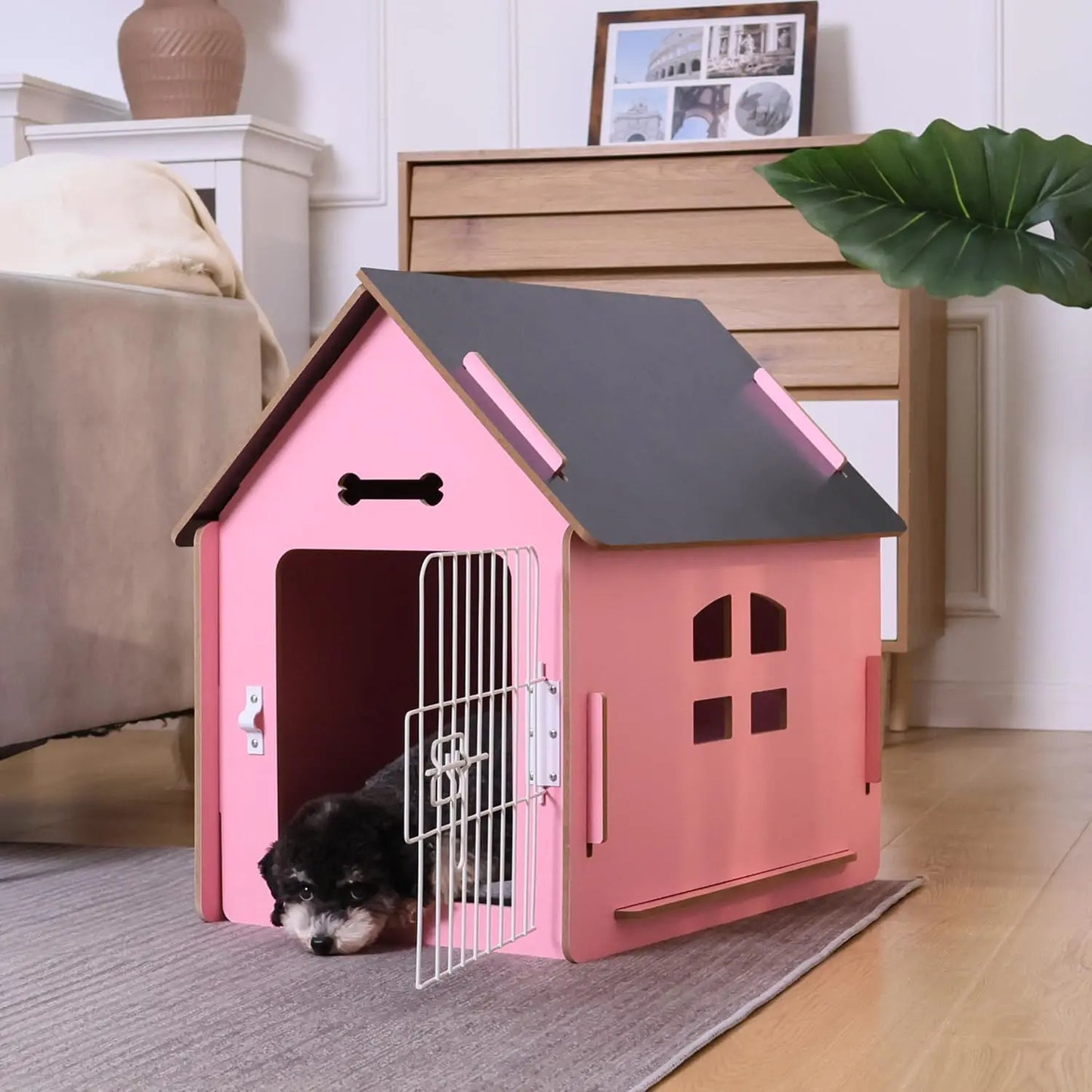 High Concerned Premium Wooden Dog House For Small Pets Indoor