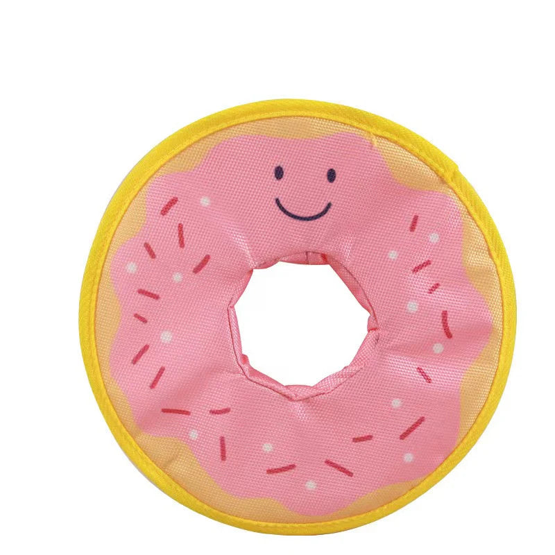 Qzee Dog Donuts Squeaky Outdoor Toy For Small And Medium Dogs