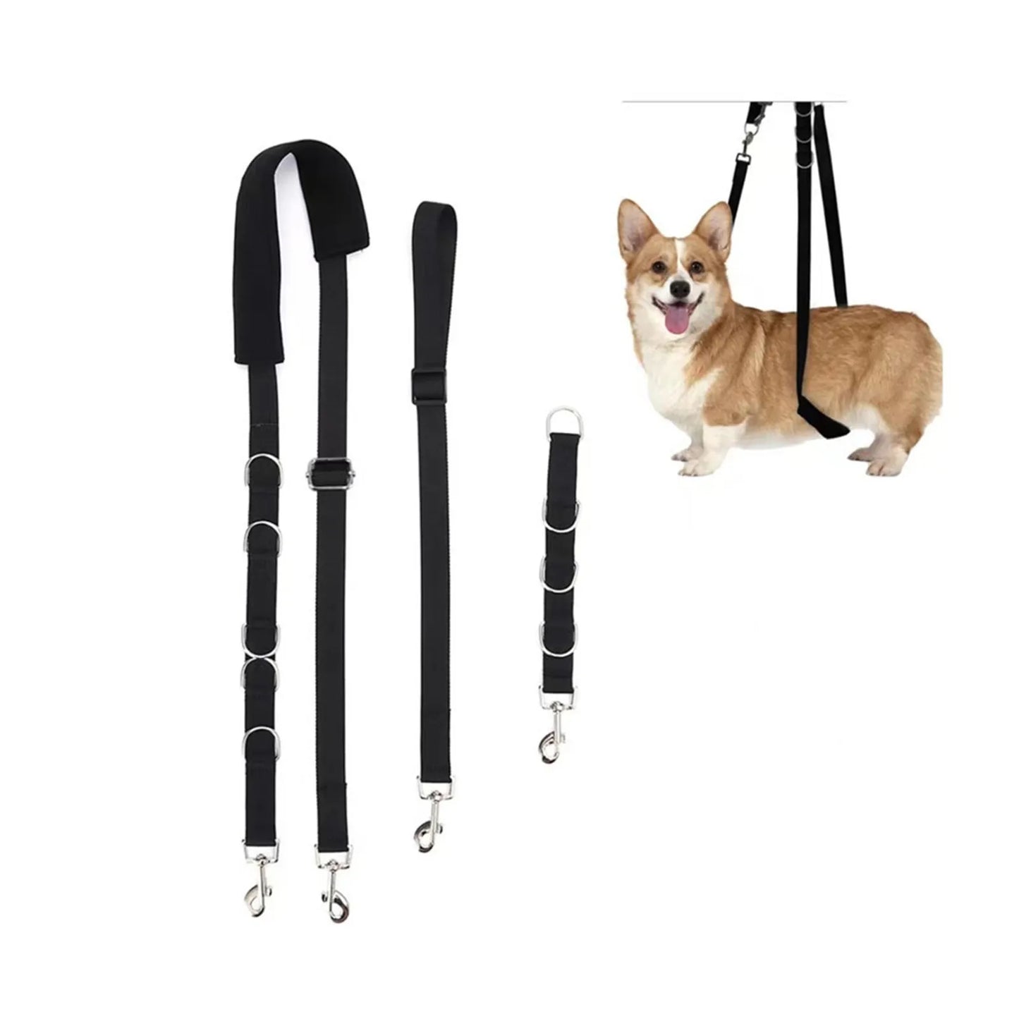 Adjustable Nylon Pet Grooming Abdominal Strap Bath Restraint D Ring
