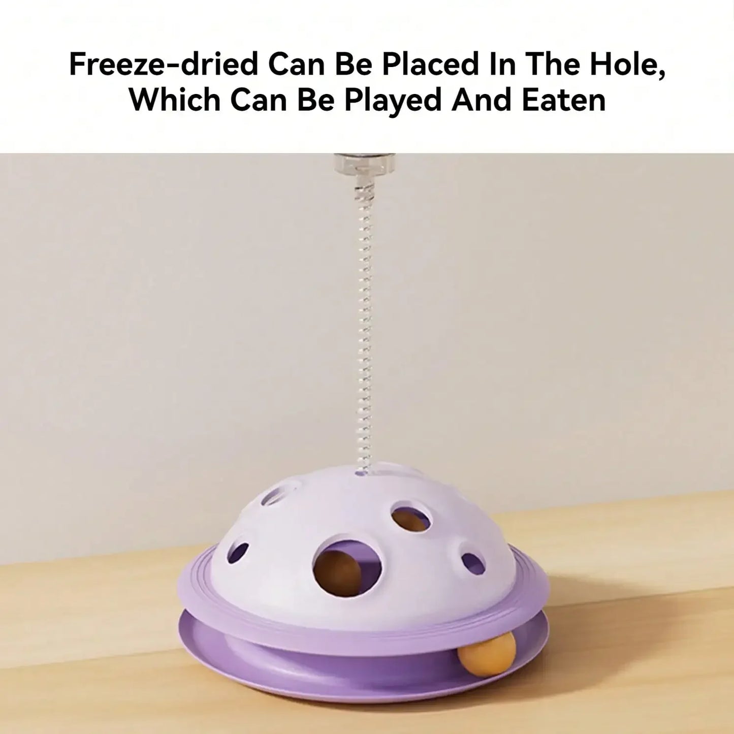 Guangdong Planet Holes Cat Snack Dispenser Toy With 360 Rotating