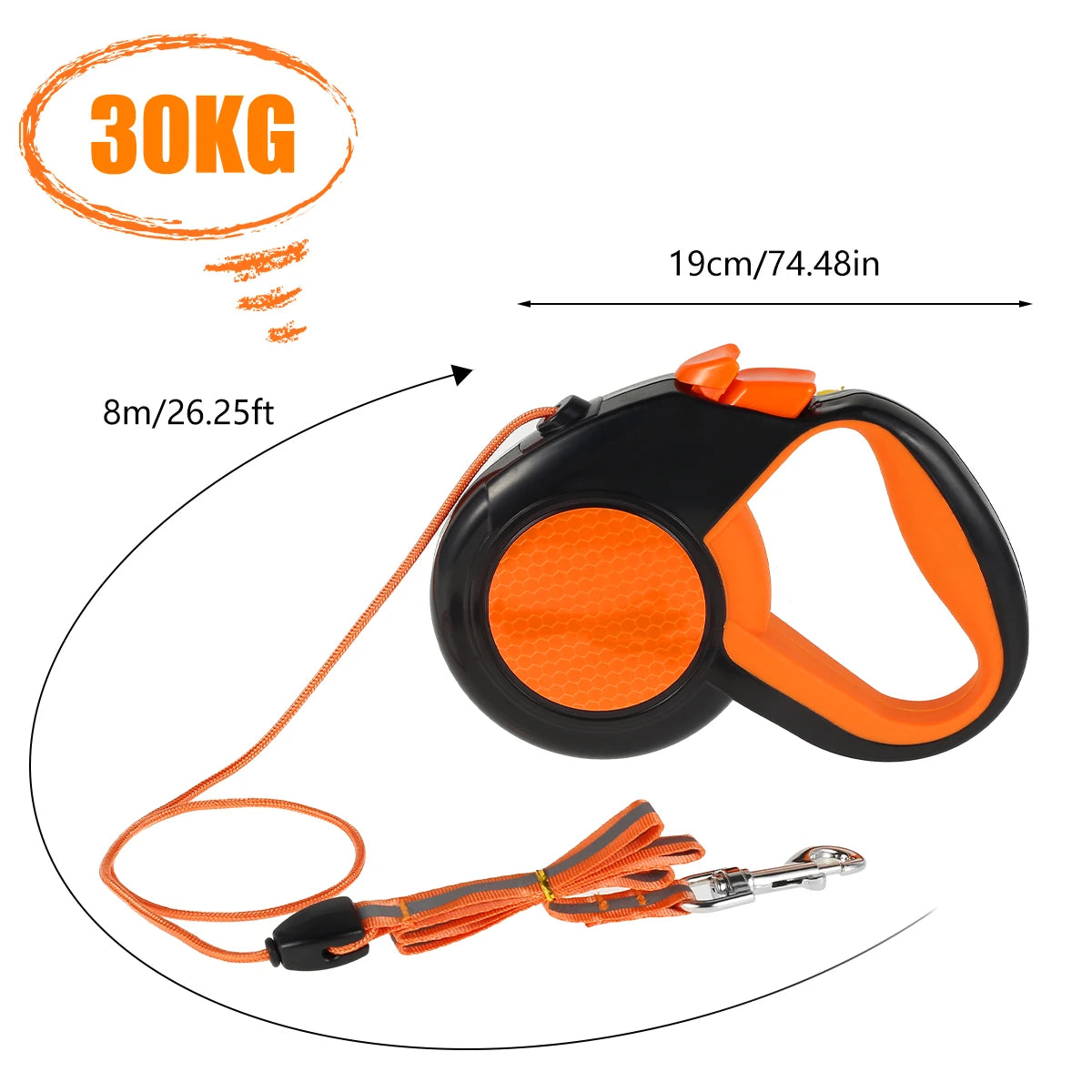 NONECN Hands Free Reflective Retractable Dog Leash Waist Bag
