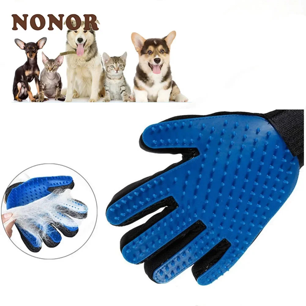 Silicone Pet Bath Brush Glove For Cats And Dogs Grooming