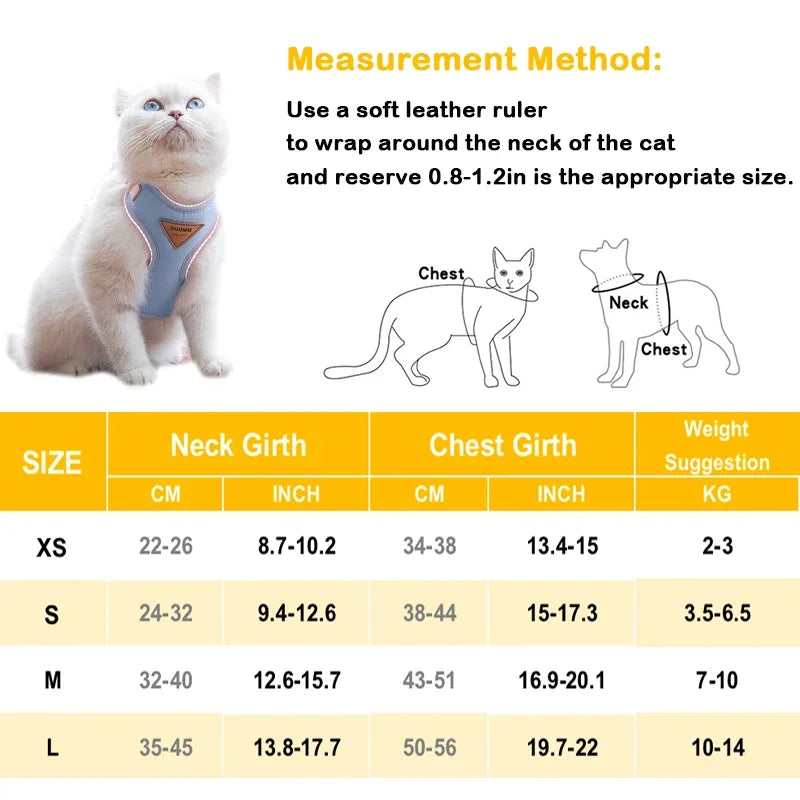 Puppy Harness And Leash Set Breathable For Small And Medium Dogs And Cats