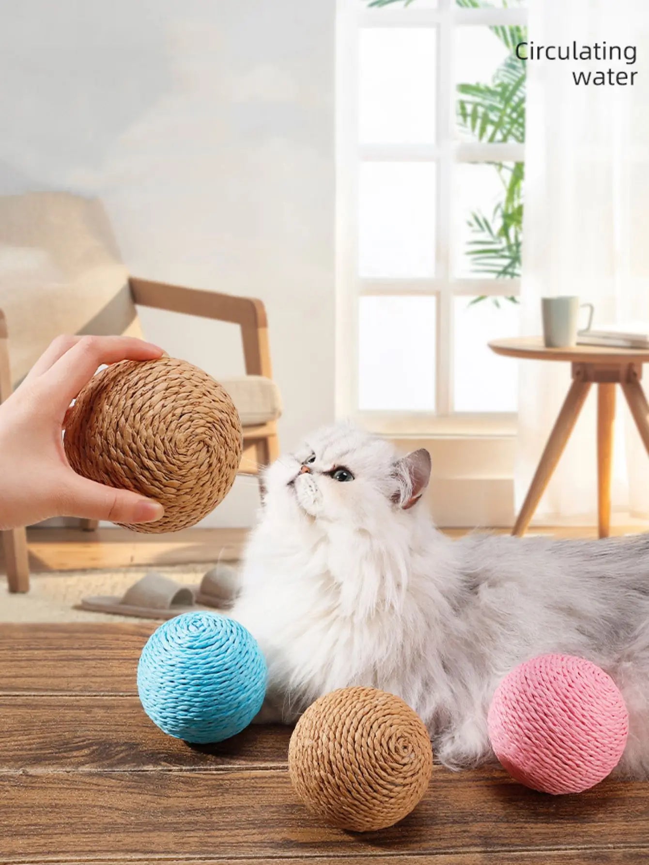 Interactive Sisal Cat Scratching Ball Toy For Kitten Teeth Cleaning