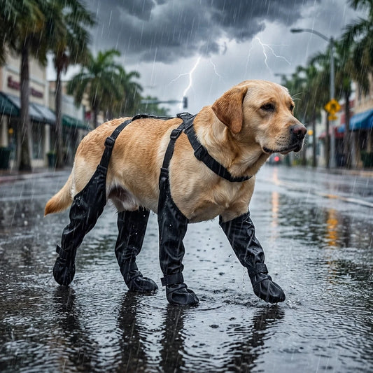 NONECN Dog Full Leg Waterproof Boots Non Slip Rain Shoes