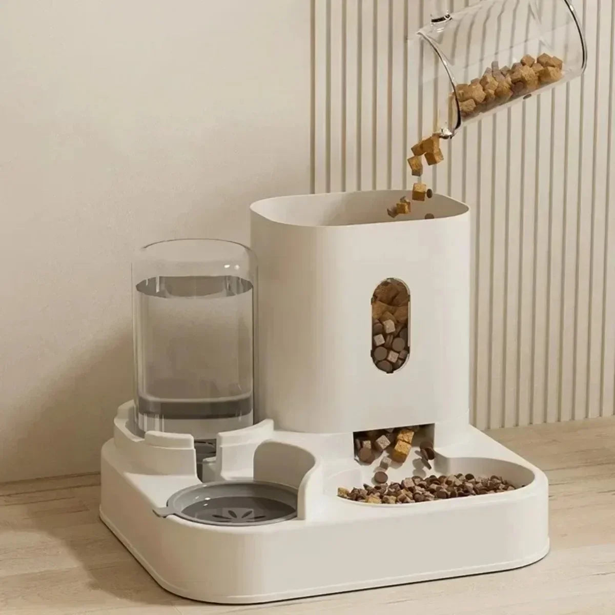 Automatic Cat And Dog Feeder With Water Fountain Large Capacity