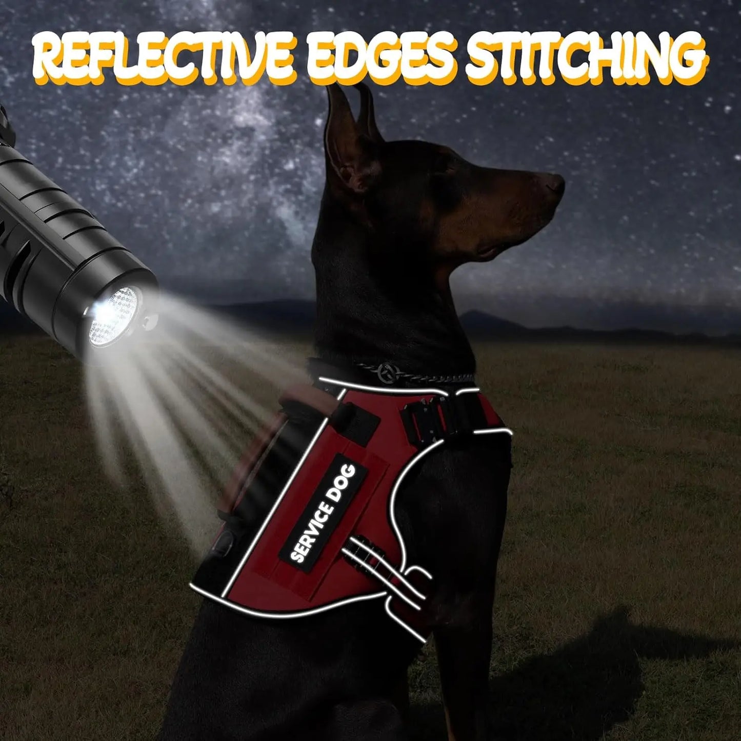 Tactical Dog Harness With Metal Buckles Reflective No Pull Vest For Dogs
