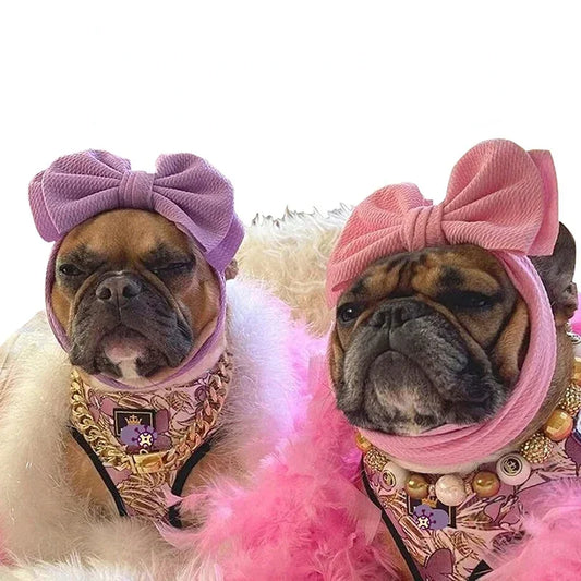 Guangdong Pet Headgear Teddy Bow Hat For Dogs Hair Accessories