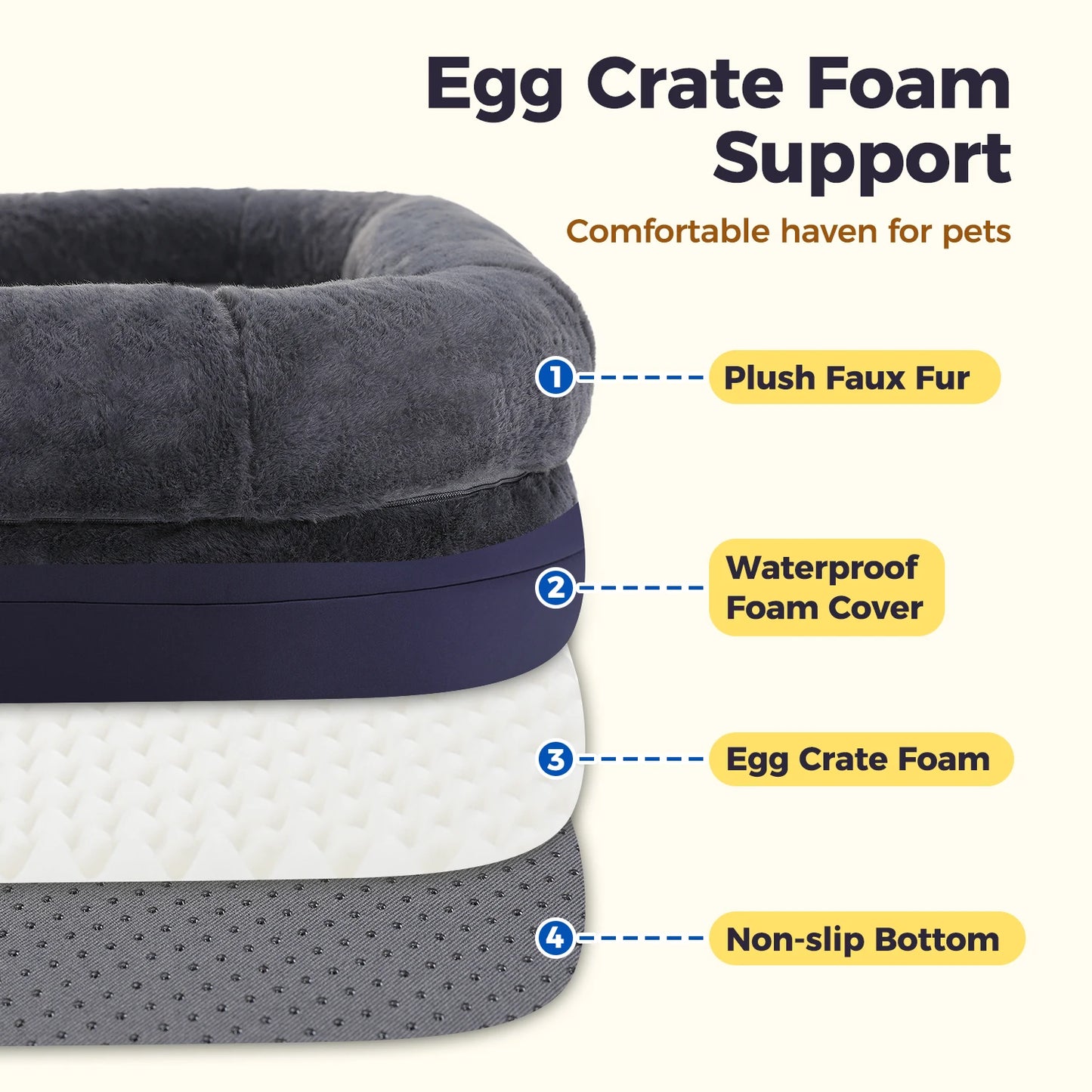 PAWZ Road Foldable Dog Bed Plush Washable Sofa Bed