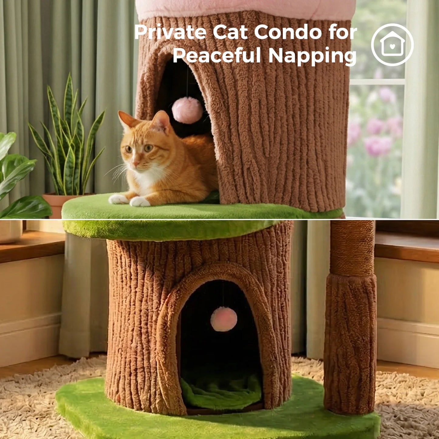 PAWZ Road Cat Tree With Four Condos And Scratching Post