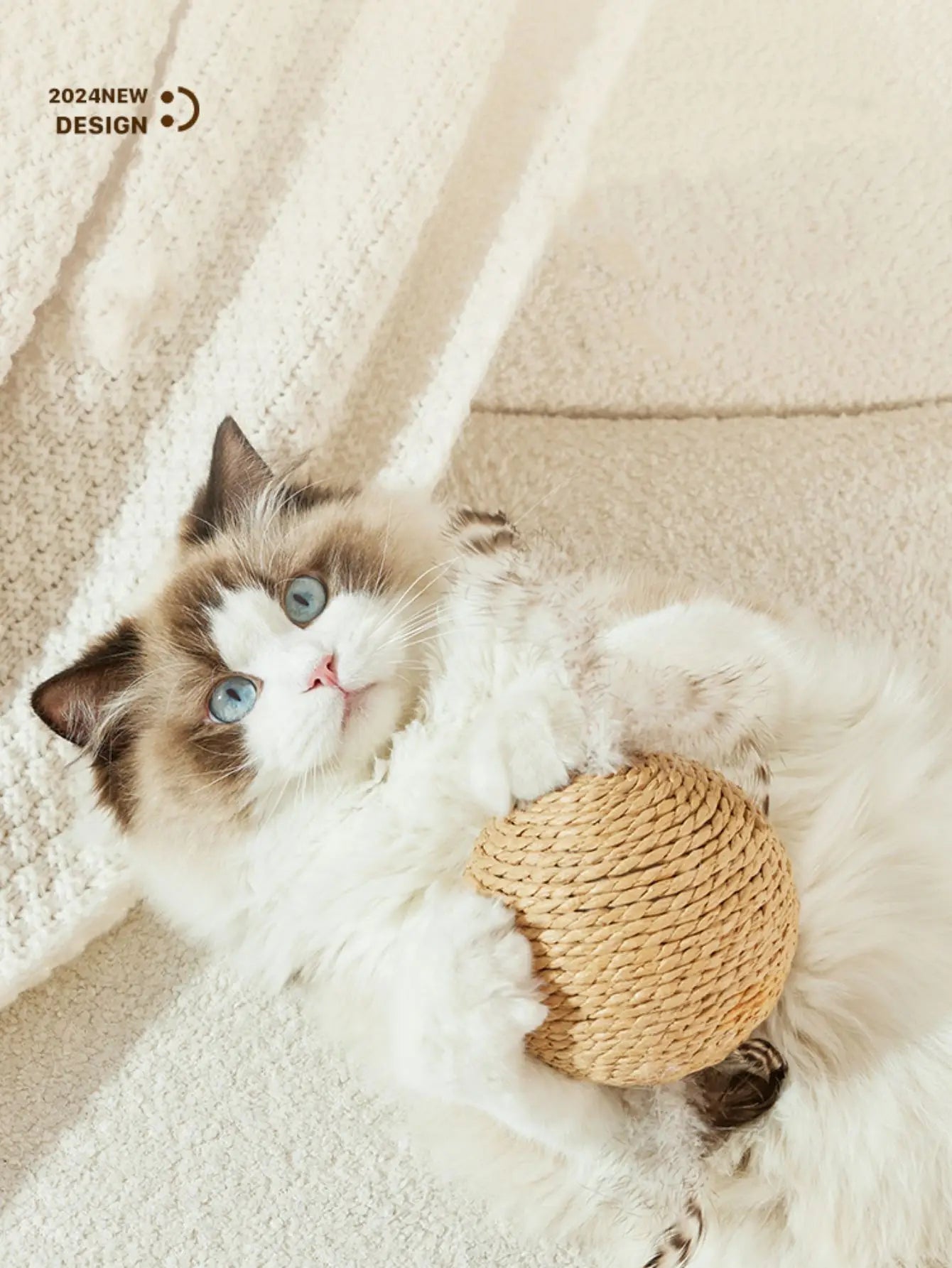 Interactive Sisal Cat Scratching Ball Toy For Kitten Teeth Cleaning